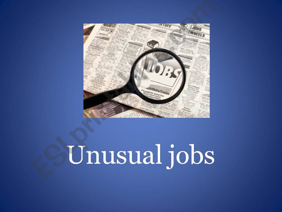 esl-english-powerpoints-unusual-jobs