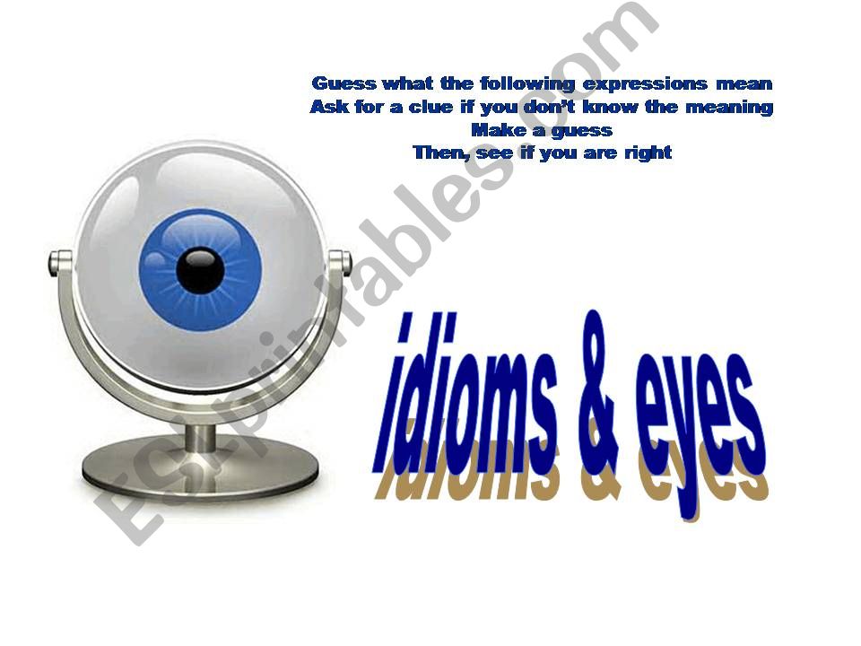 idioms & eyes powerpoint