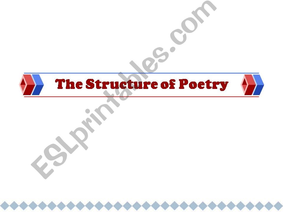 The Structure of Poetry Powerpoint