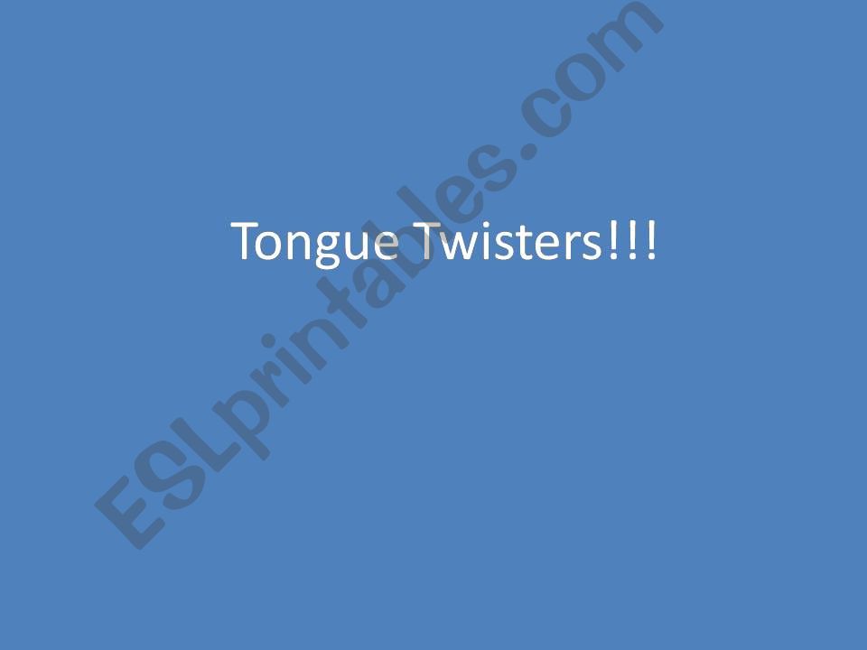 Tongue Twisters powerpoint