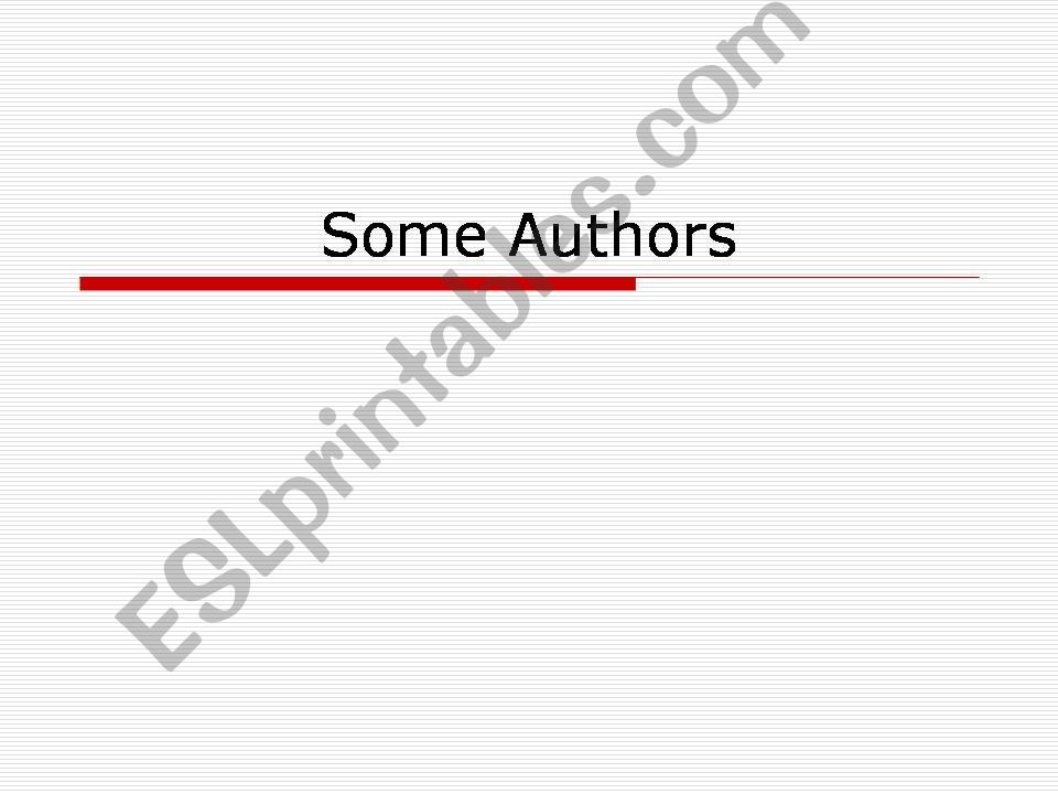 Some Authors powerpoint