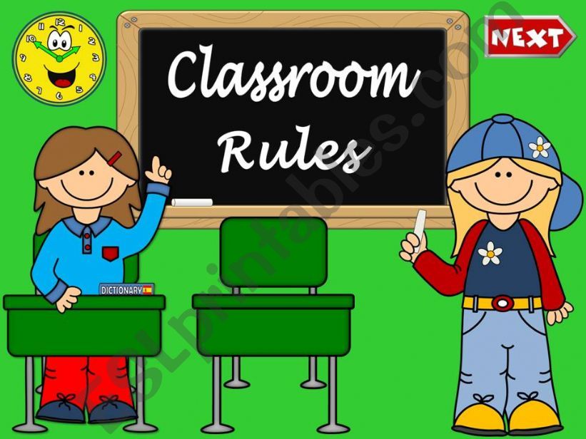 ESL English PowerPoints Classroom Rules