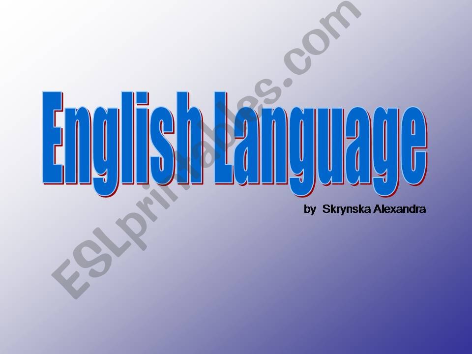 English language powerpoint