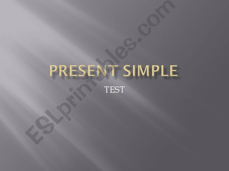 Present Simple. Exercise powerpoint