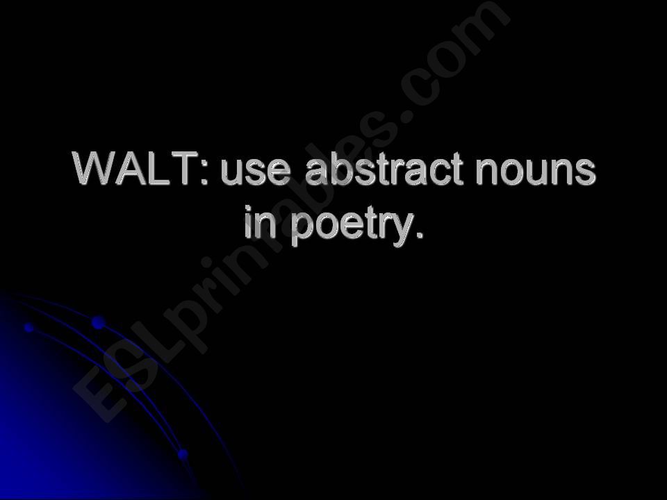 Abstract nouns powerpoint