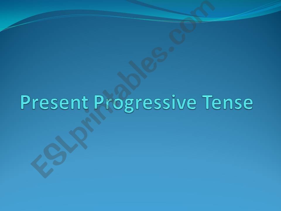 Present Progressive powerpoint