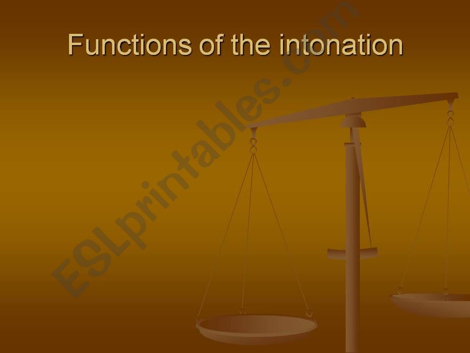 Functions of the intonation powerpoint