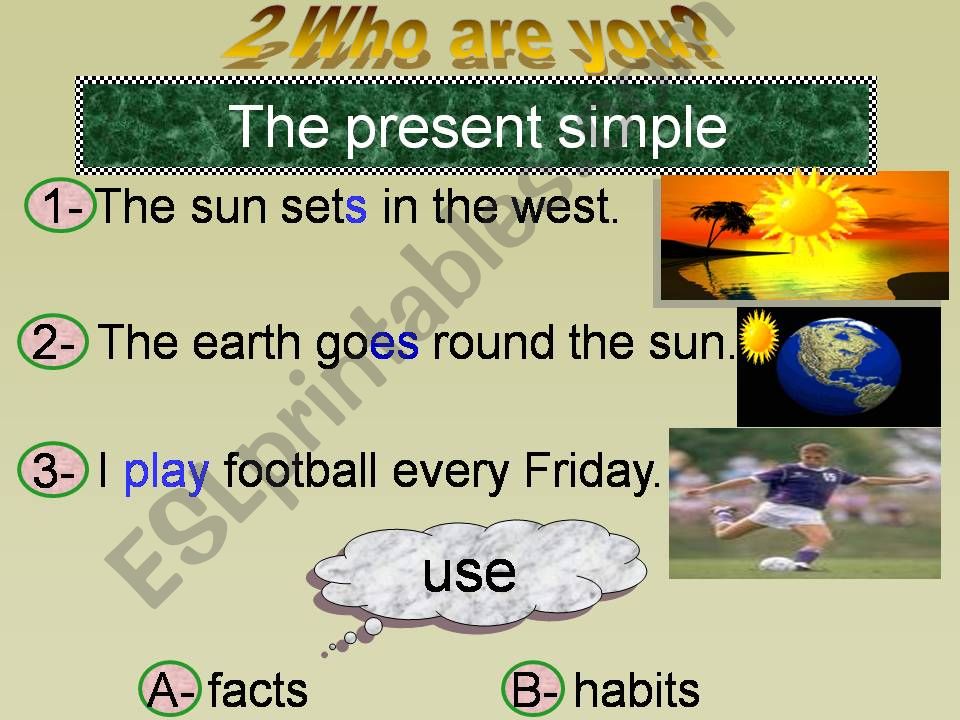 Present and past tenses powerpoint