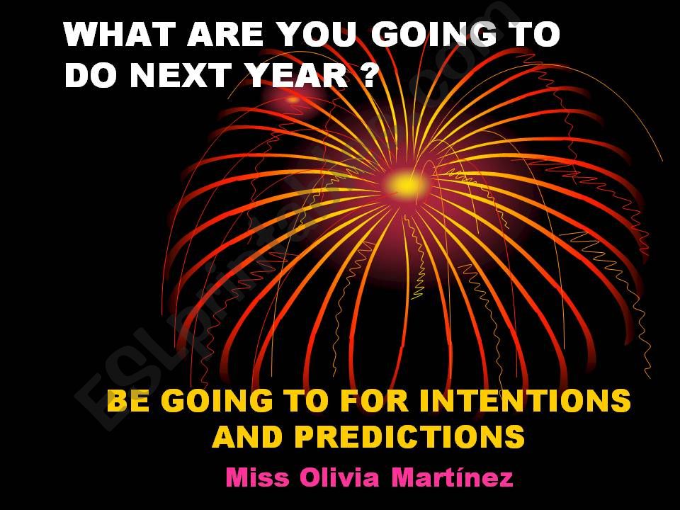 Intentions and predictions powerpoint