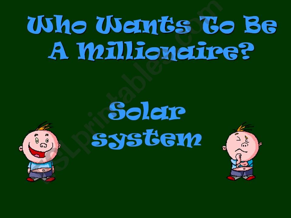 Solar System Who Wants To Be A Millionaire