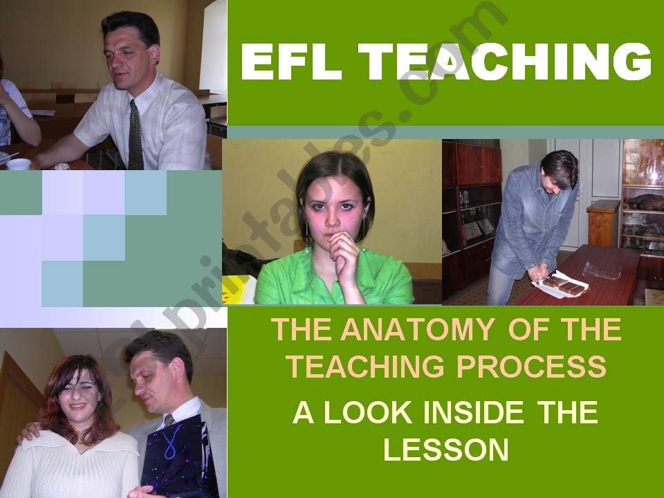 THE ANATOMY OF THE TEACHING PROCESS  A LOOK INSIDE THE LESSON