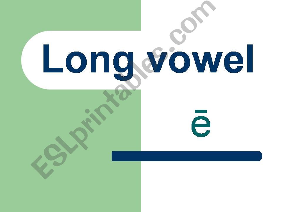 long vowel e -eep family powerpoint