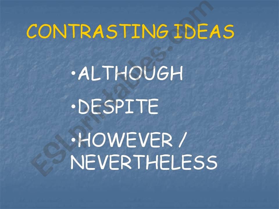 Contrast Connectors powerpoint