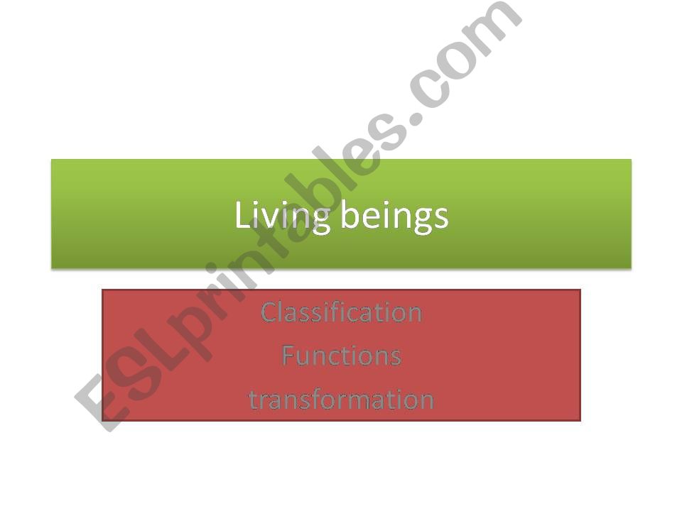 living beings powerpoint