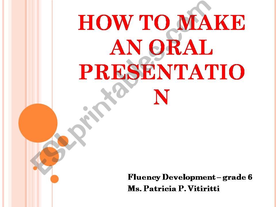 Oral Presentation steps powerpoint