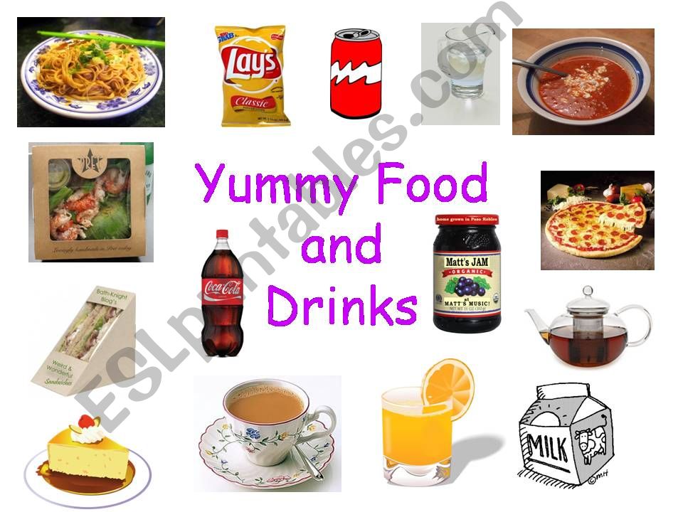 Yummy food and drinks powerpoint