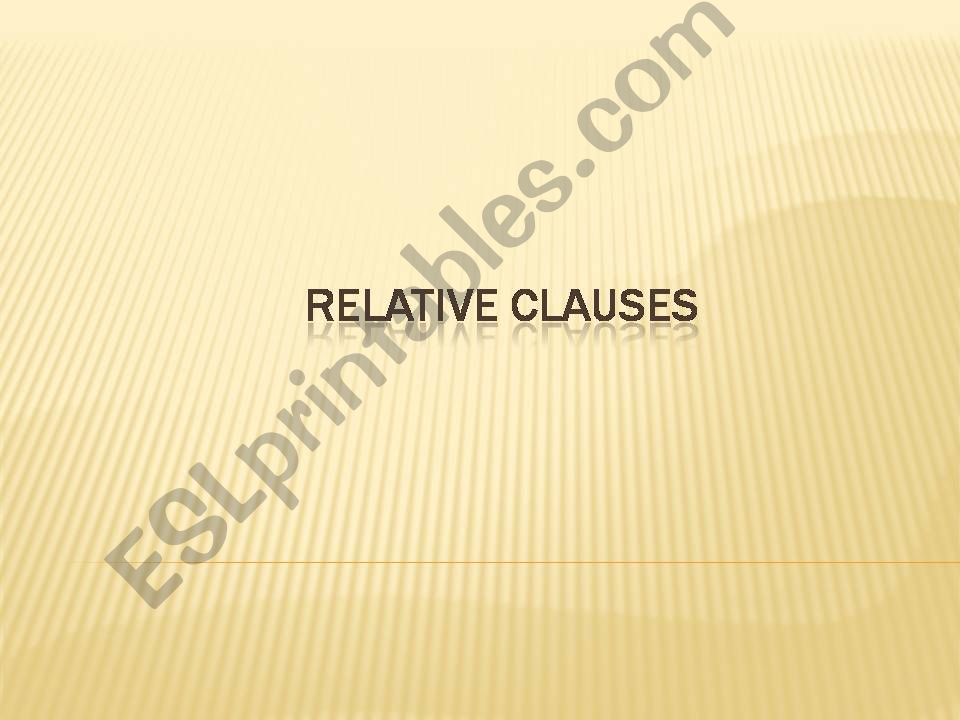 relative clauses powerpoint