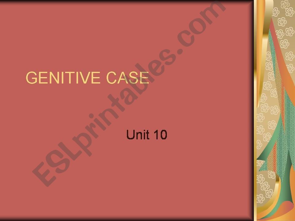 Genitive Case powerpoint