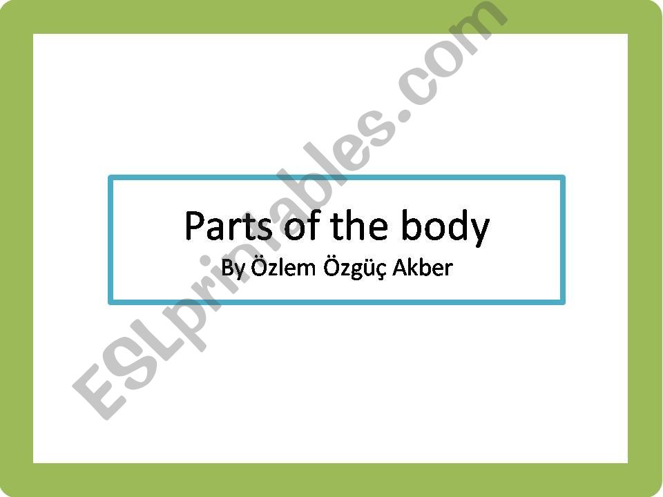 parts of the body powerpoint