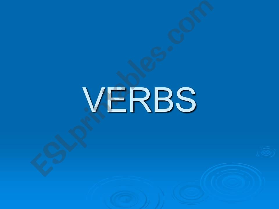 continious the verb powerpoint