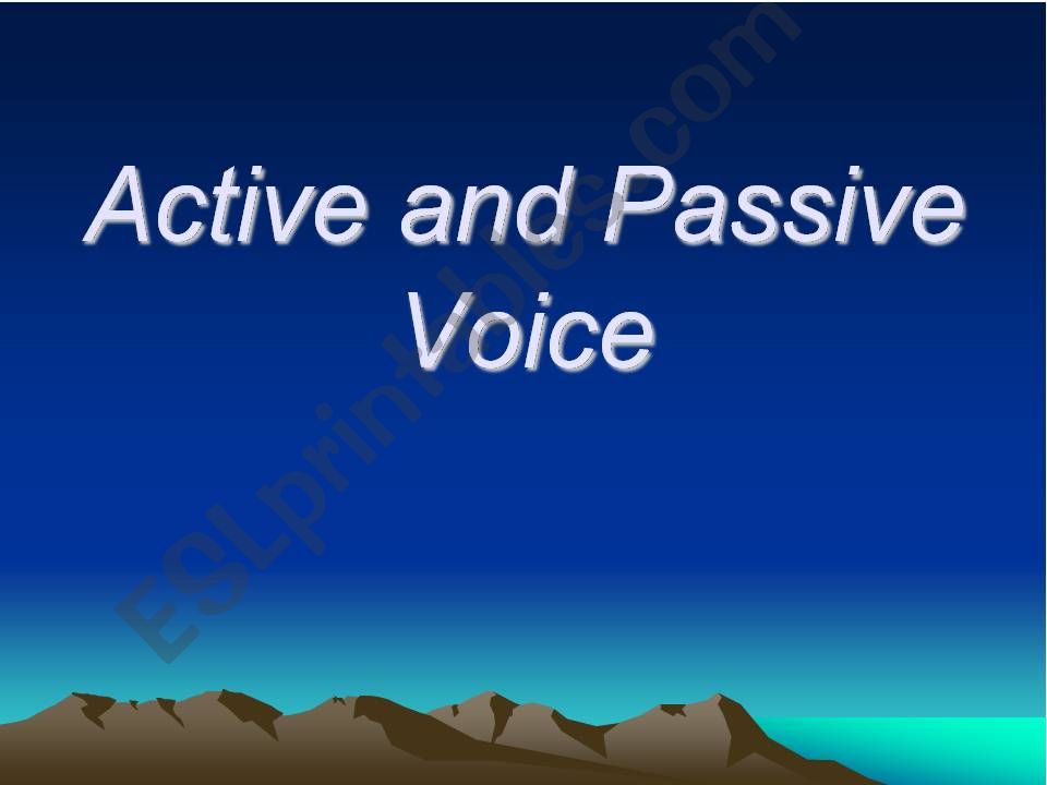 Active Versus Passive Voice powerpoint