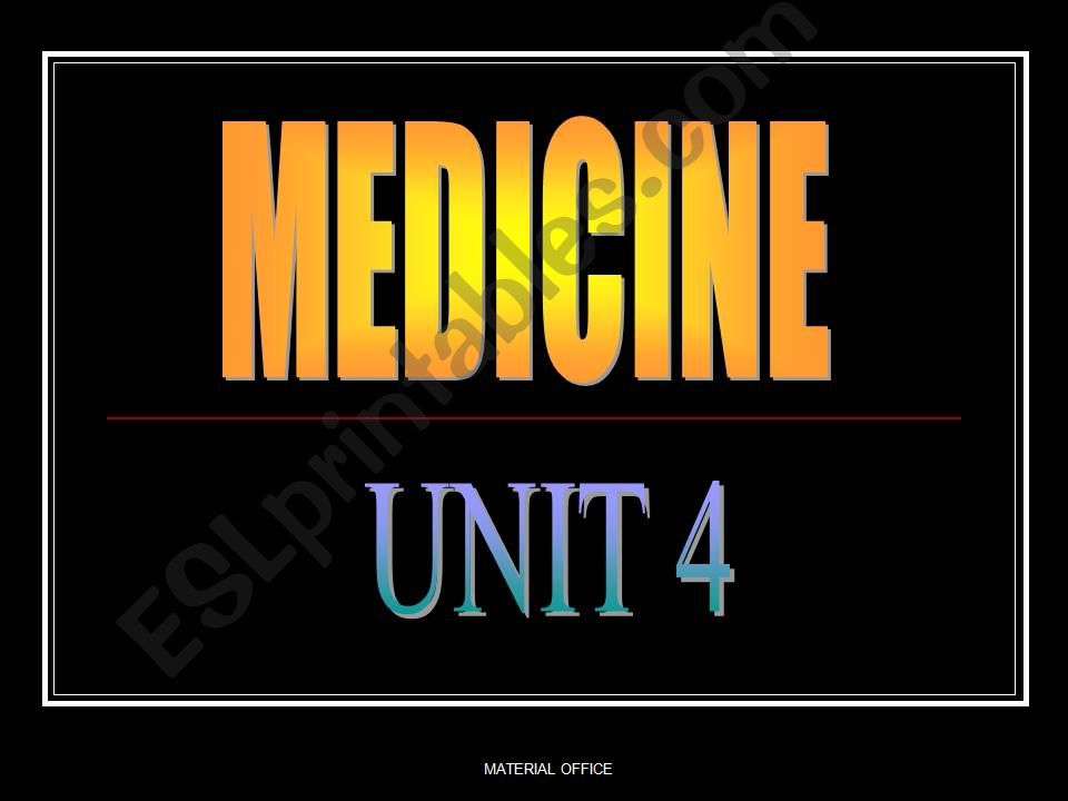 medicine vocabulary powerpoint