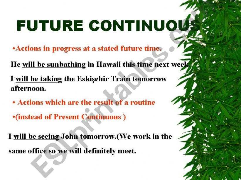 future continuous tense& future perfect tense