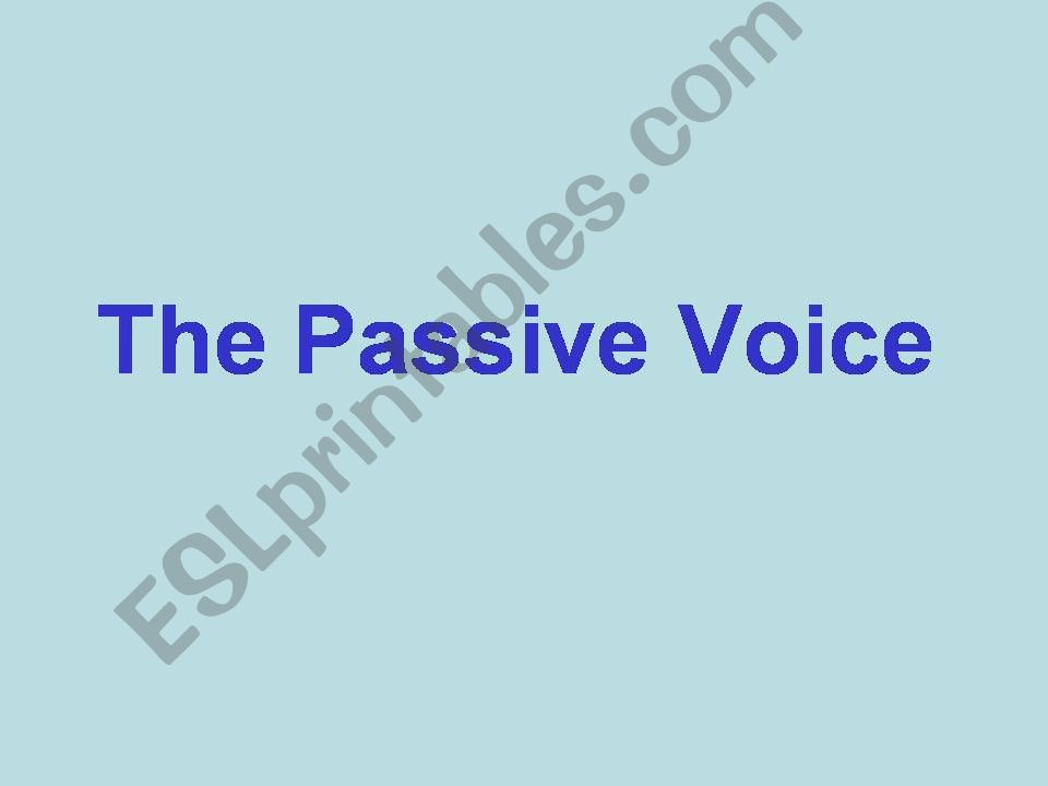 passive voice powerpoint