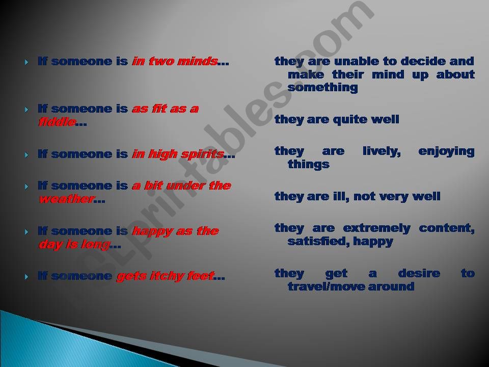 Idioms to Describe People - ppt download