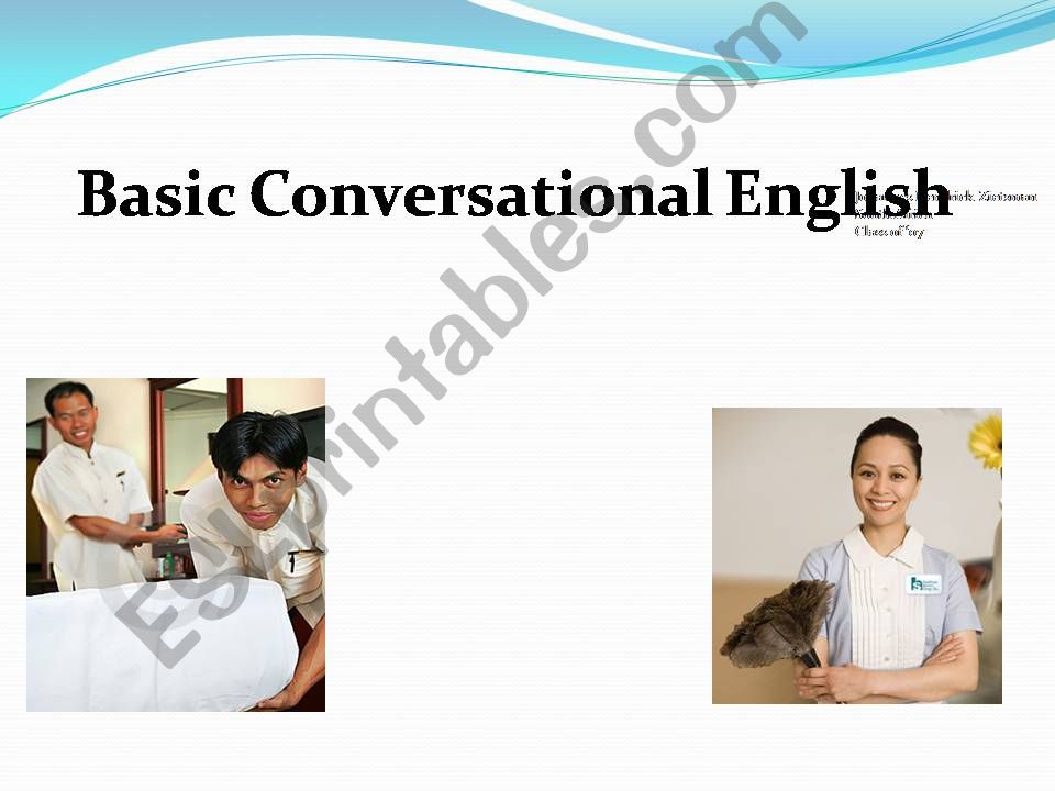 Basic Conversational English powerpoint