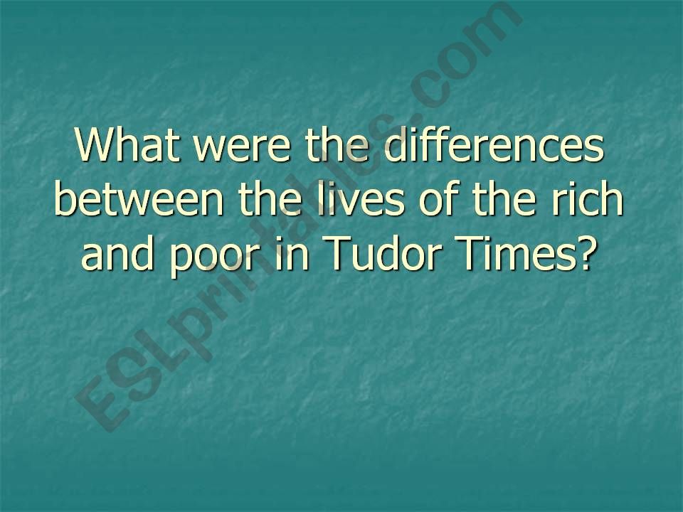 Life in Tudor England powerpoint