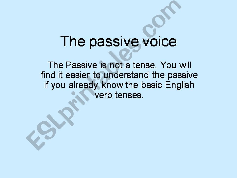 passive voice powerpoint