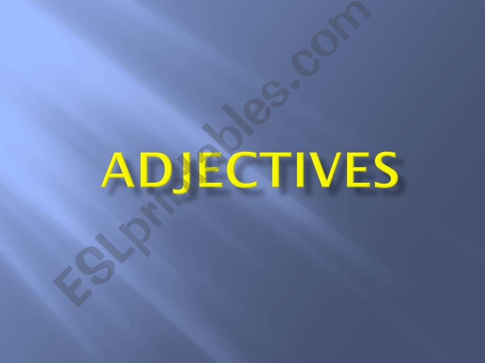 Adjectives powerpoint