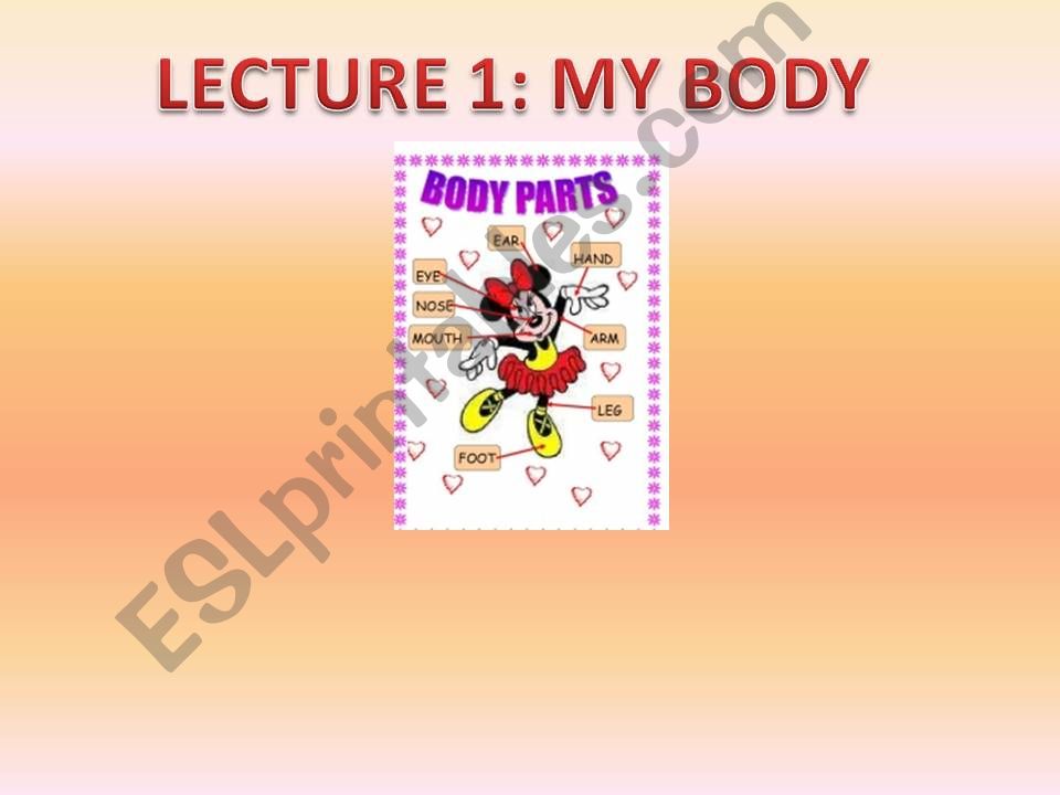 Body part 2 powerpoint