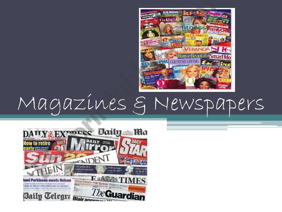 newspaper and magazines  powerpoint
