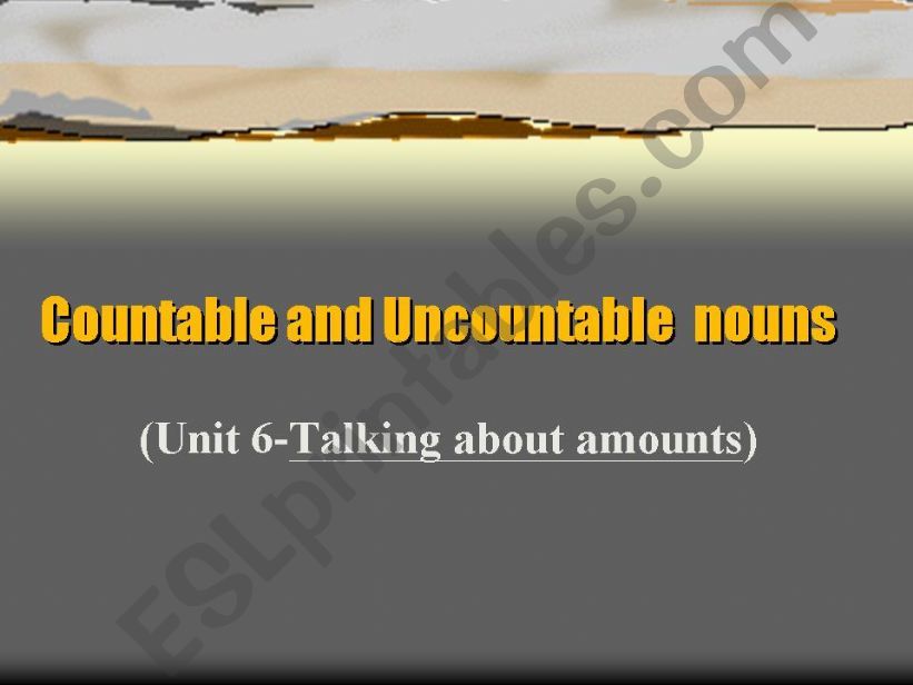 Countable Nouns vs Uncountable Nouns