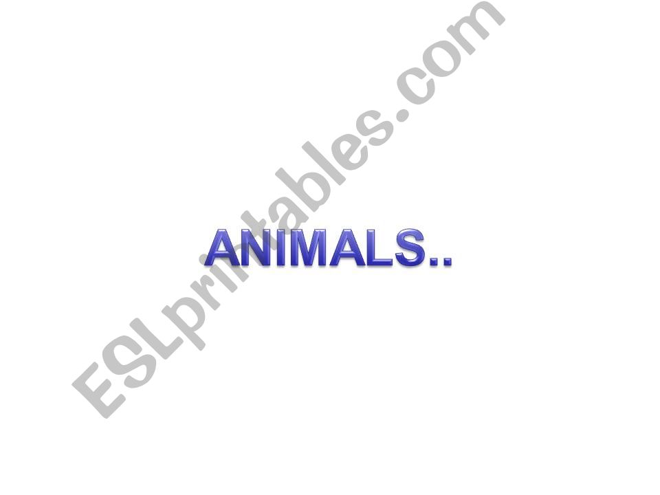 animals for kids powerpoint