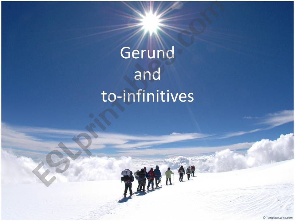 Gerund / to-infinitive powerpoint