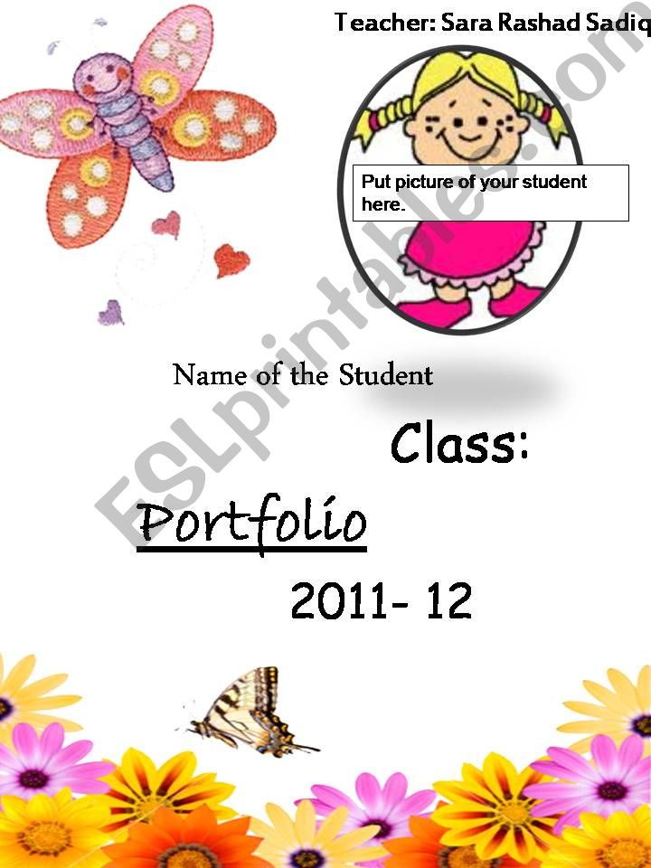 Portfolio cover Butterfly themed