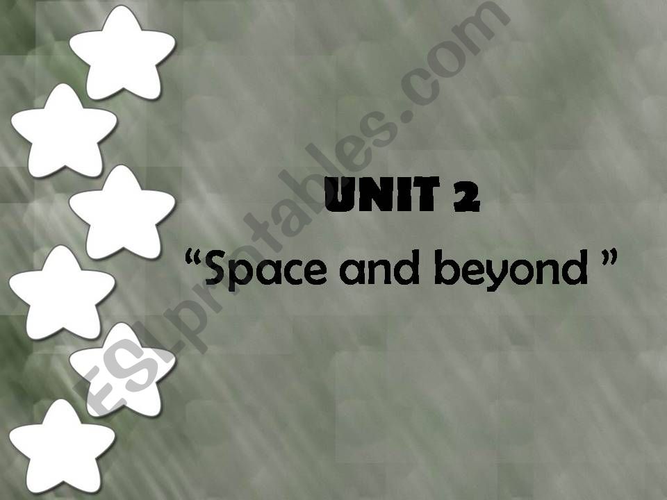 SPACE VOCABULARY powerpoint