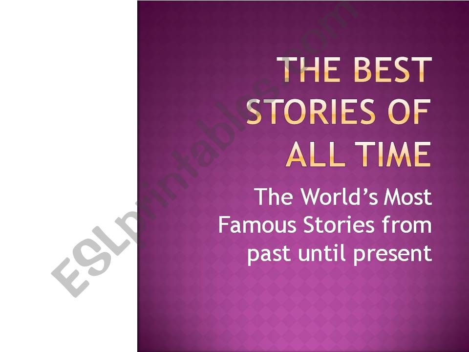 The Best Stories of All Time powerpoint
