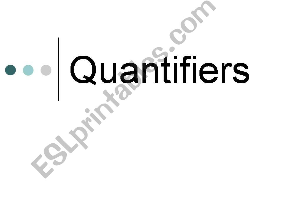 Quantifiers and Containers powerpoint