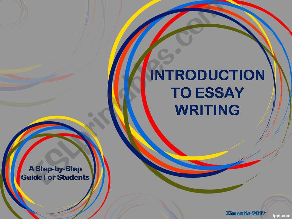 Introduction to ESSAY Writing powerpoint