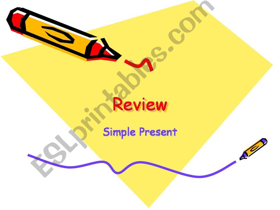 Simple Present - Review Game powerpoint