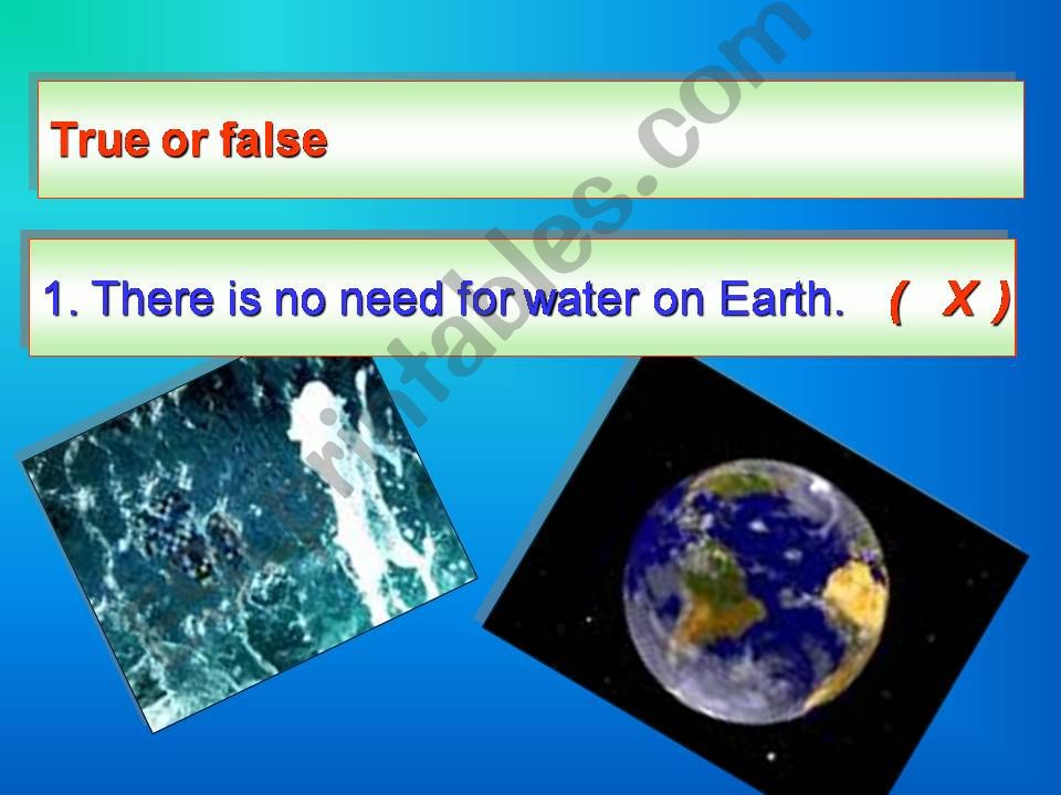 Uses of  water in our lives powerpoint