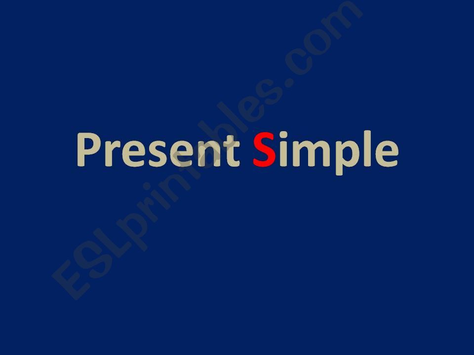 Simple present with habits powerpoint