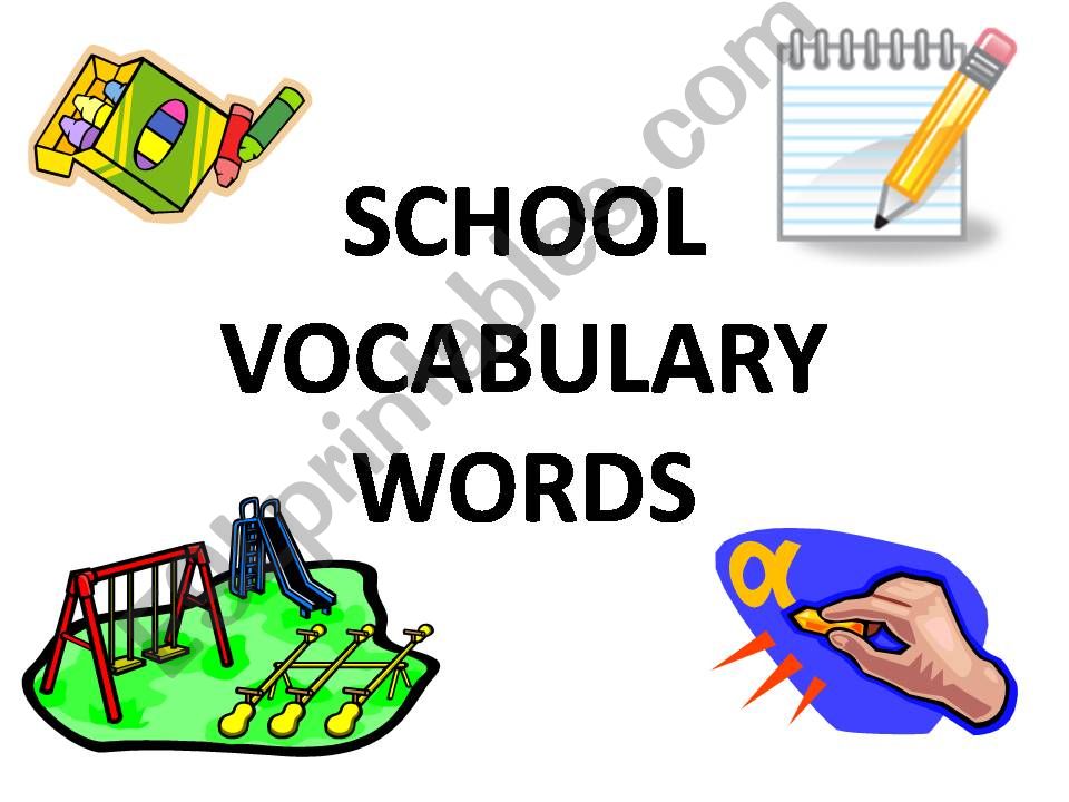 School Vocabulary Words powerpoint