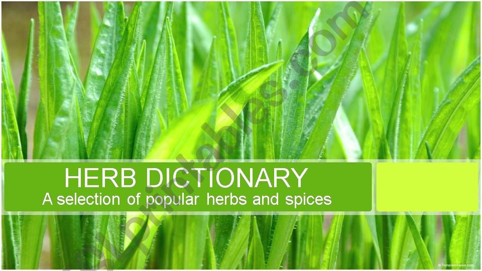 Herb Dictionary powerpoint