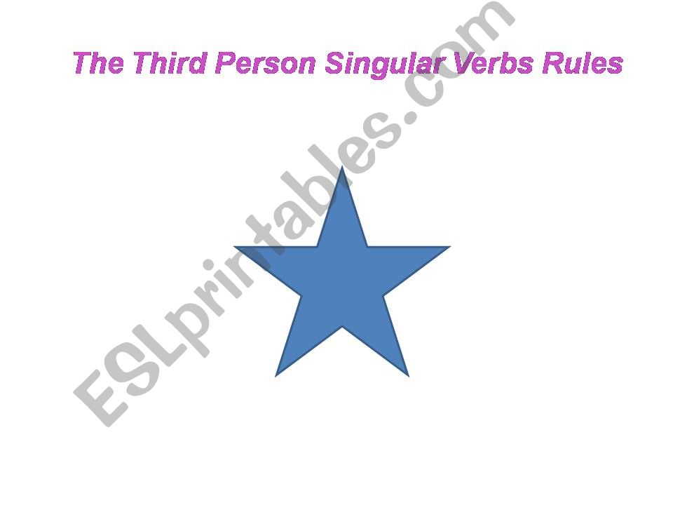 Present Simple third person singular rules