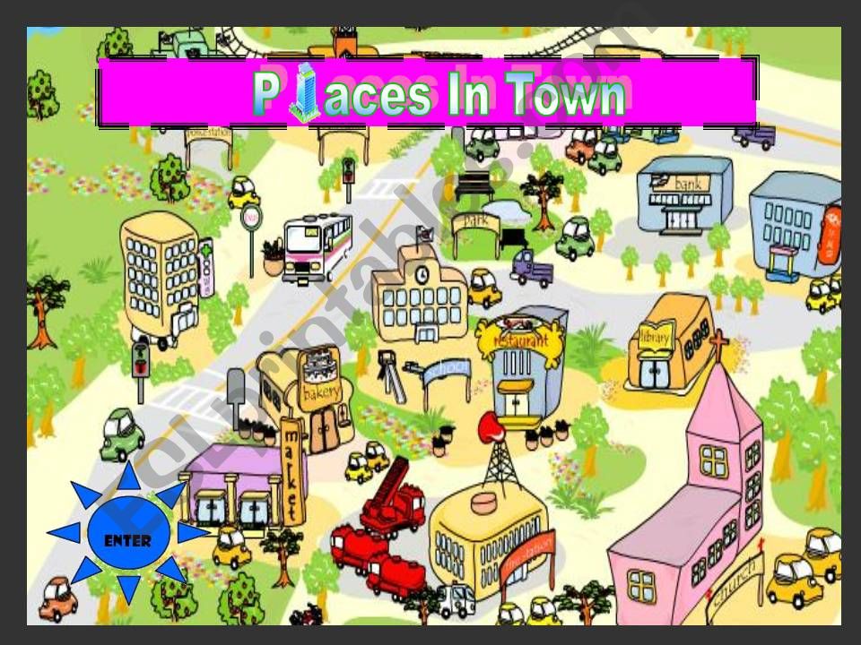 Places of a town powerpoint